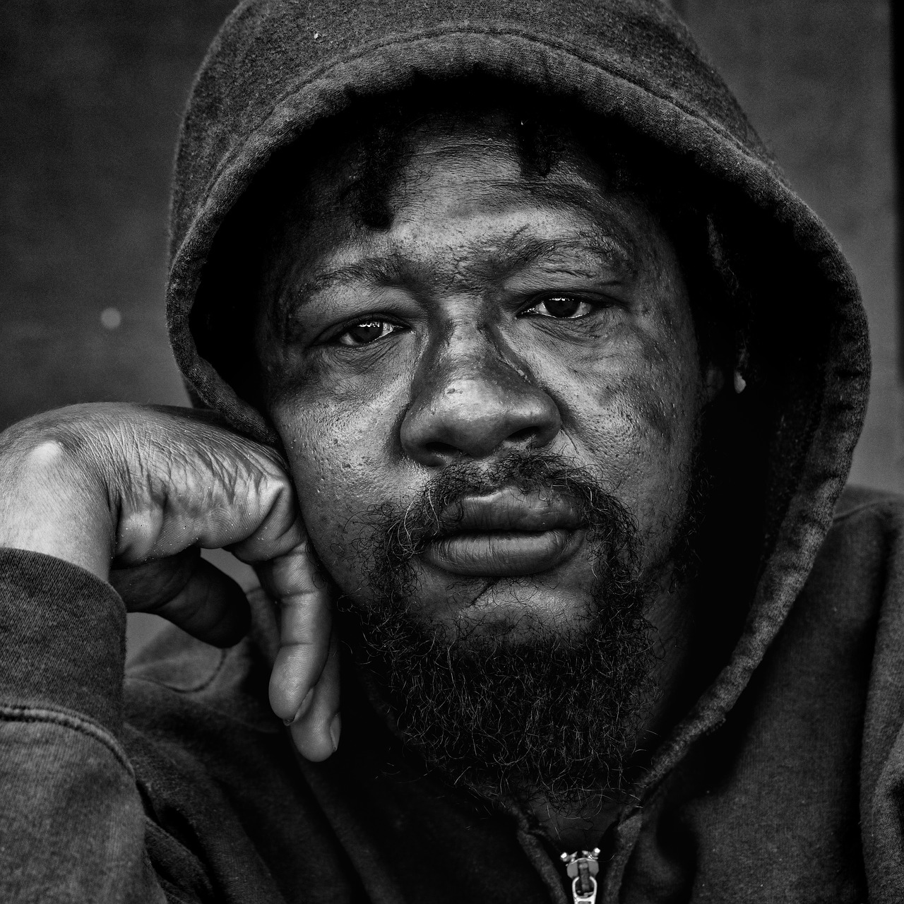 man, portrait, homeless