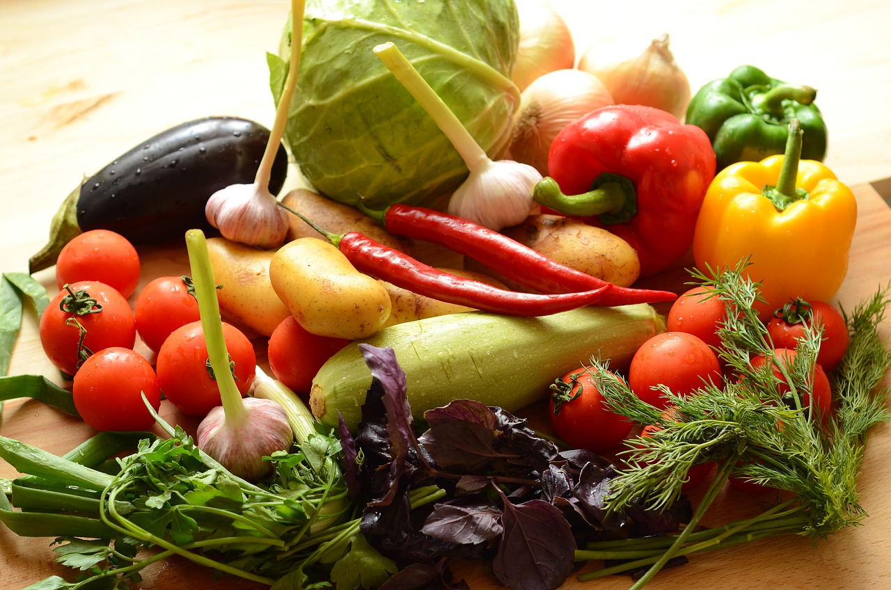 vegetables, meat, ingredients